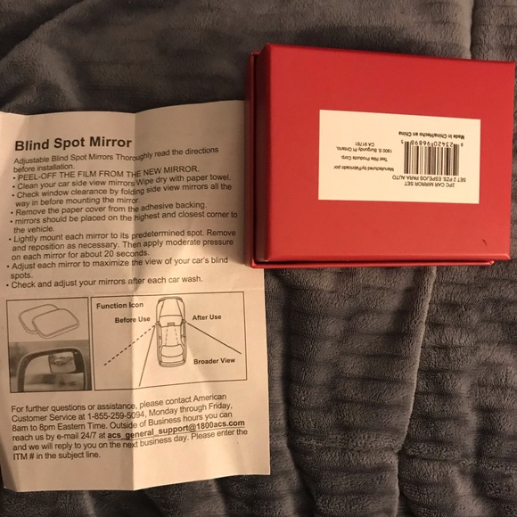 2pc Adjustable Blind spot mirror set - Picture 2 of 3